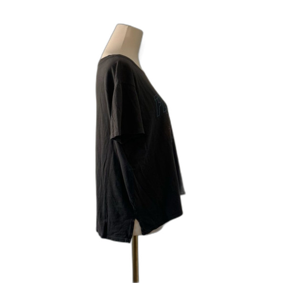 PST Vintage Graphic Tiger Fearless Gray Short Sleeved T-Shirt Women’s Size Large - Picture 8 of 9